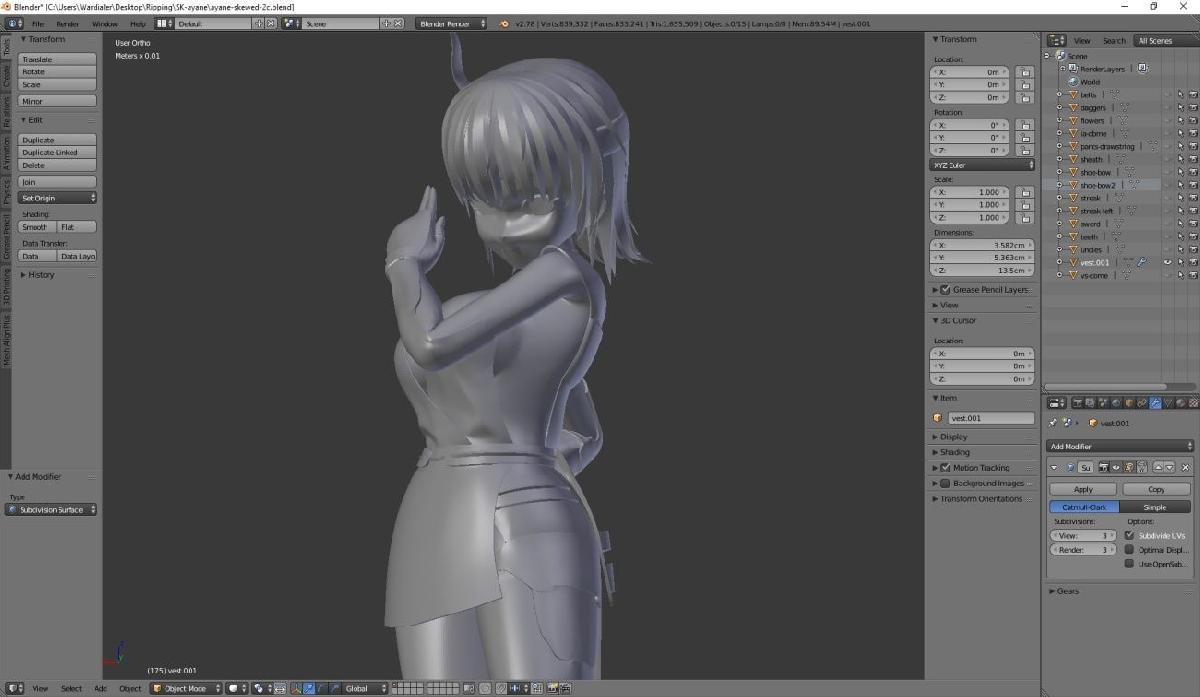 Estatua da Ayane v0.1A