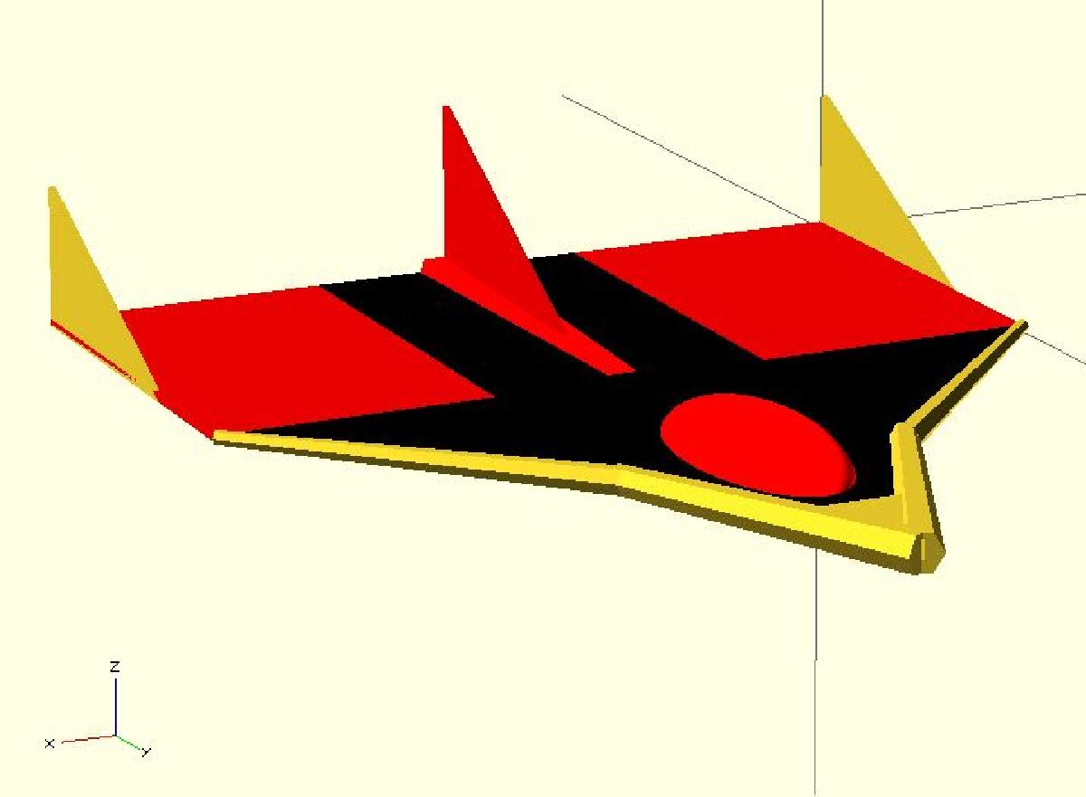 aviao voador 3D W 22 priker