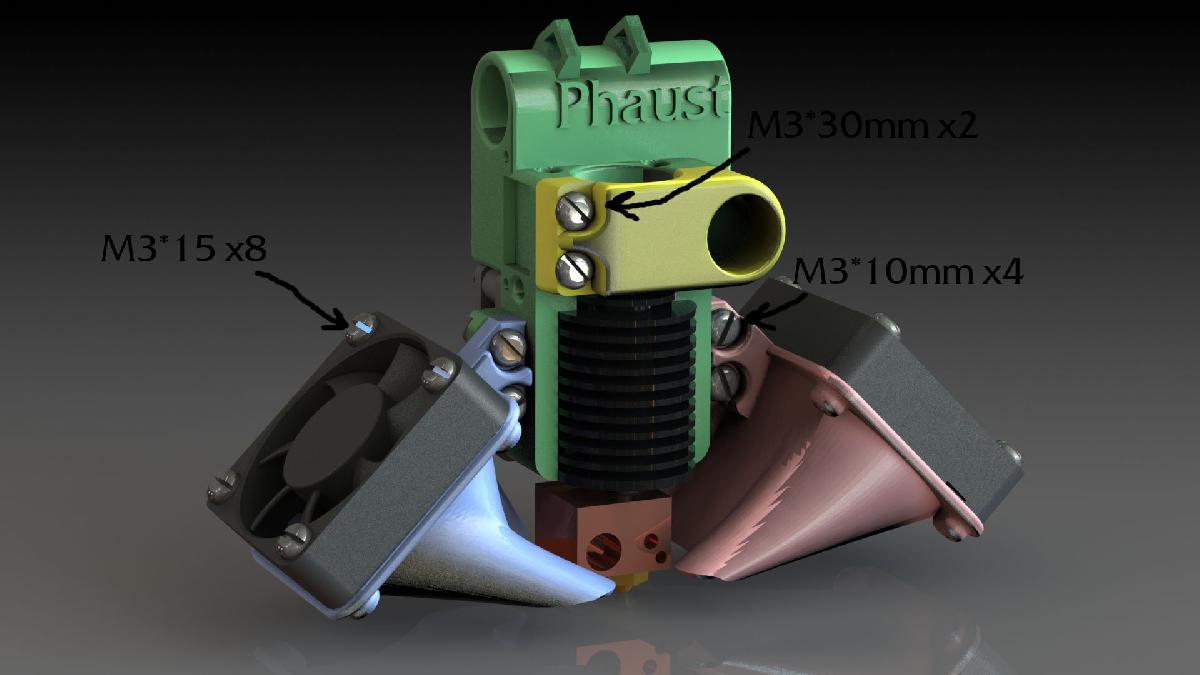 Base do hotend para My3D F1 por Phaust