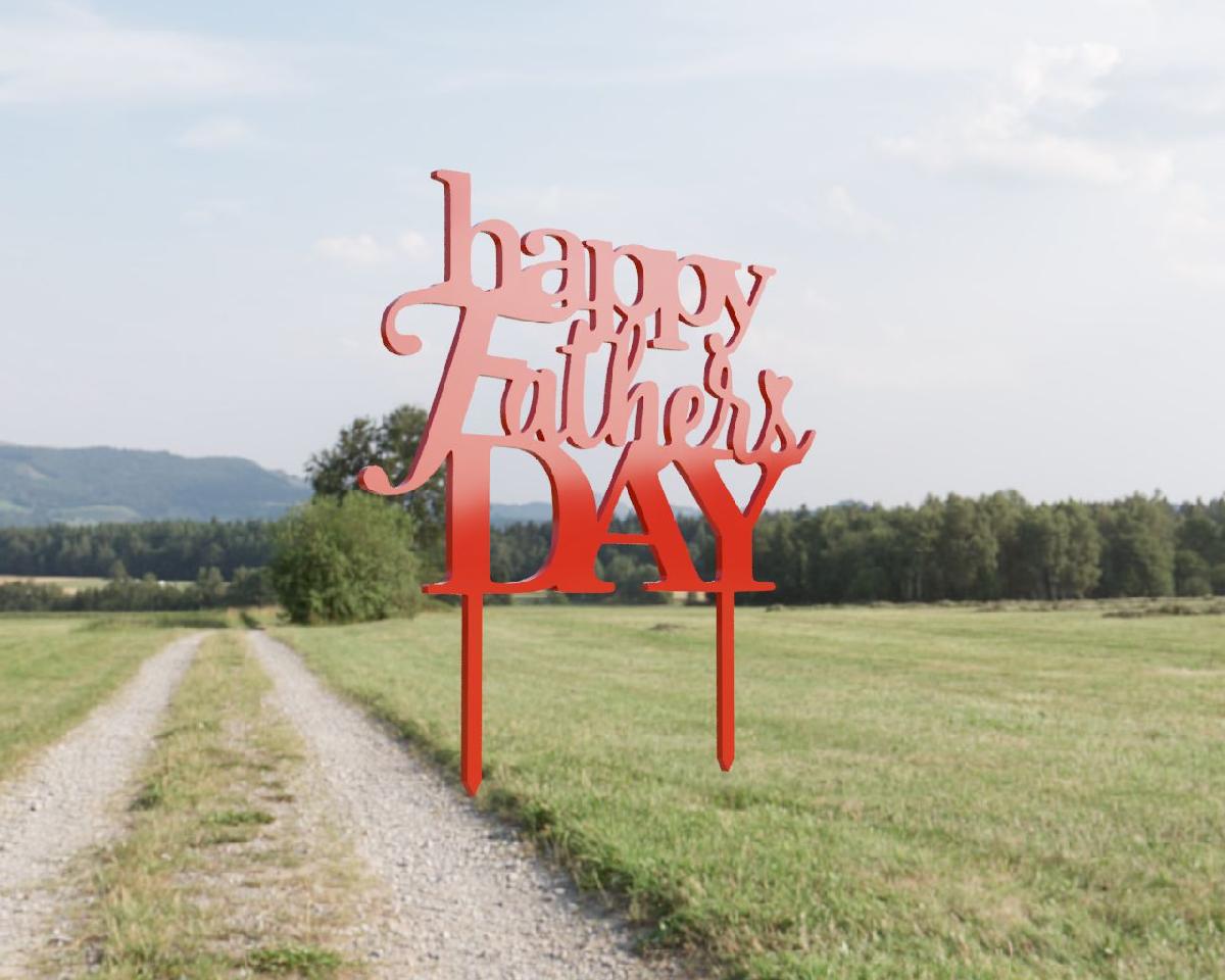happy fathers day cake topper