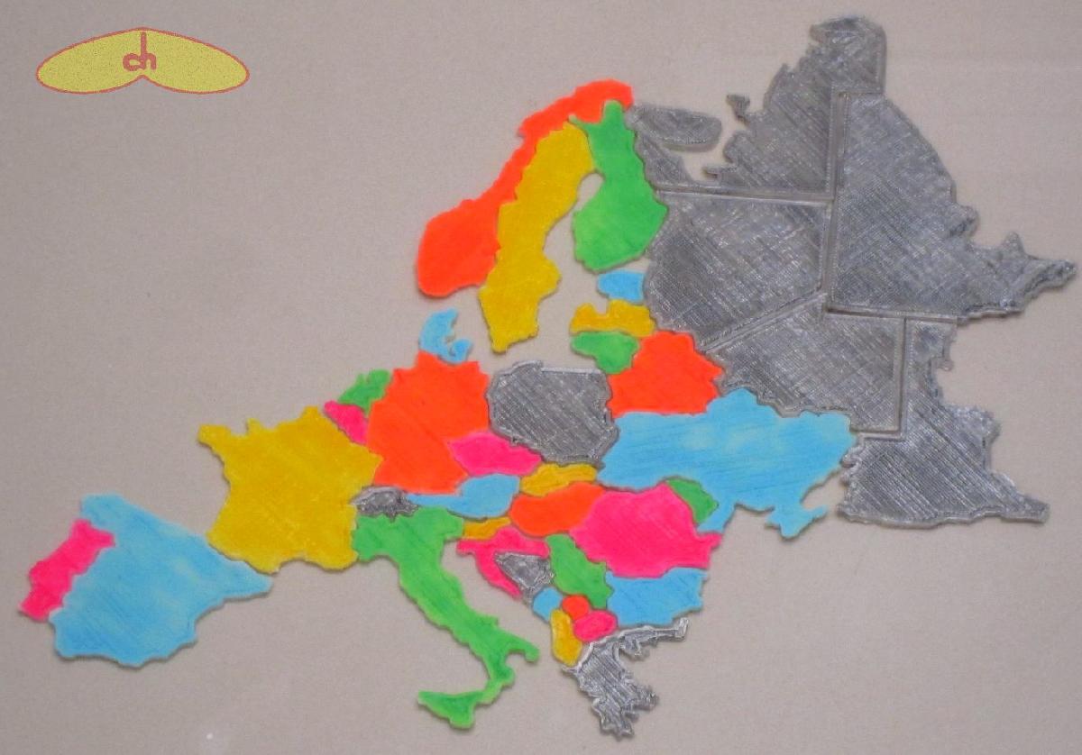 quebra cabeca do mapa da Europa