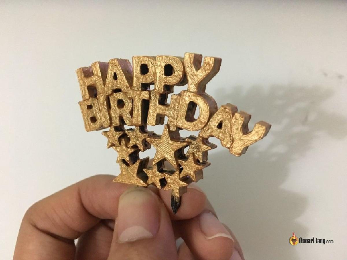 "Feliz Aniversário" Bolo Topper Sinal