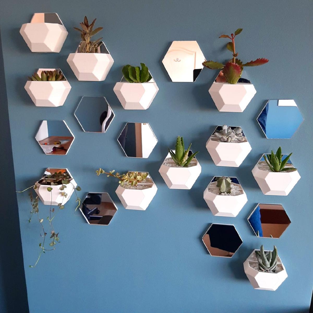 Jardineira de Parede Geometrica Azulejada