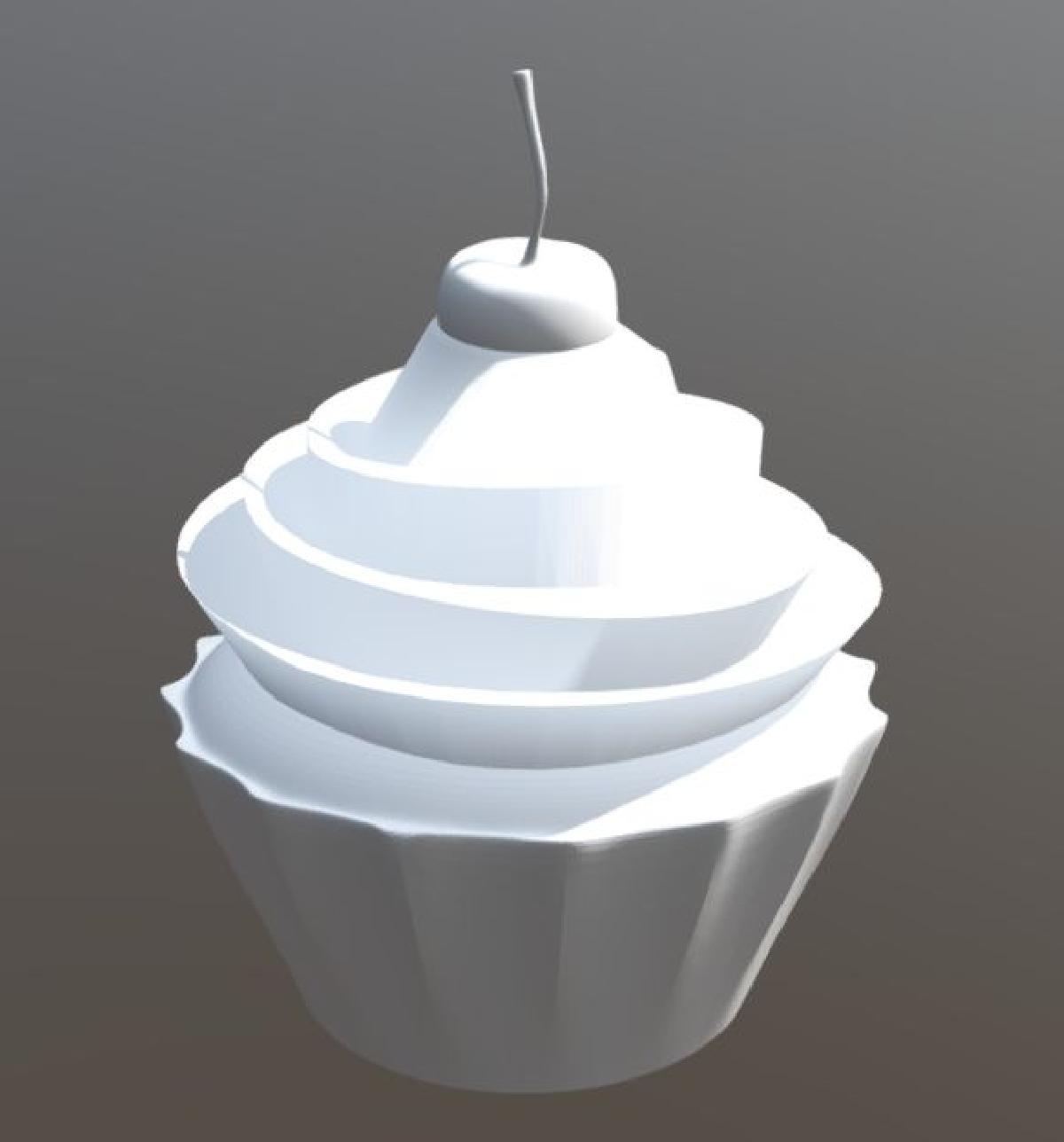 Cupcake de Baixa Poligonagem