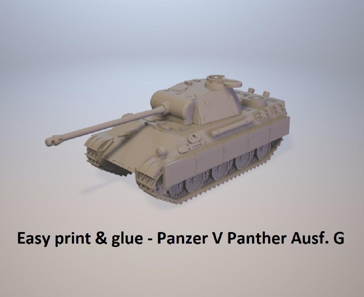 Impressao e colagem faceis   Panzer V Panther Ausf.G