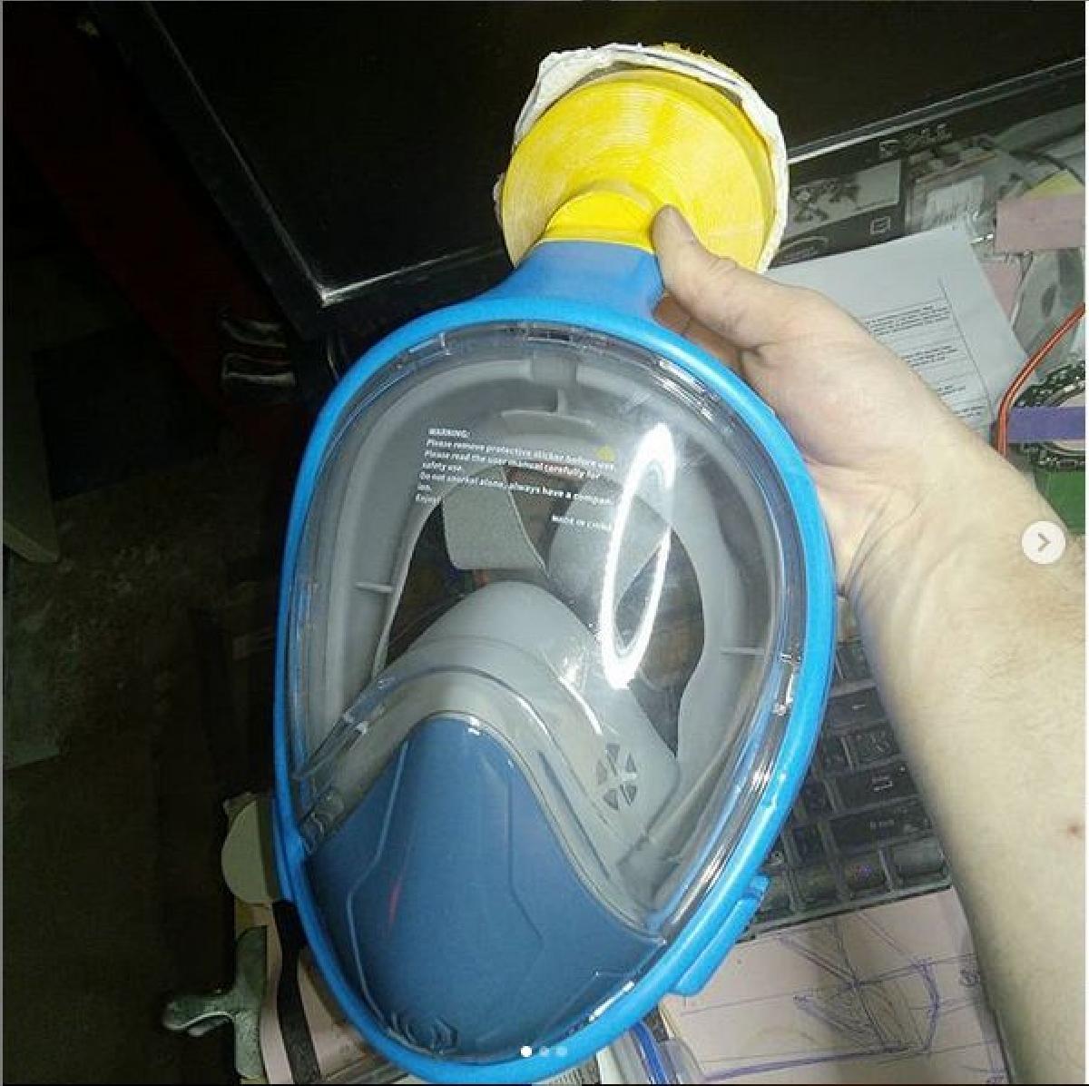 Conversao de Filtro Respirador de Mascara de Snorkel de Rosto Inteiro
