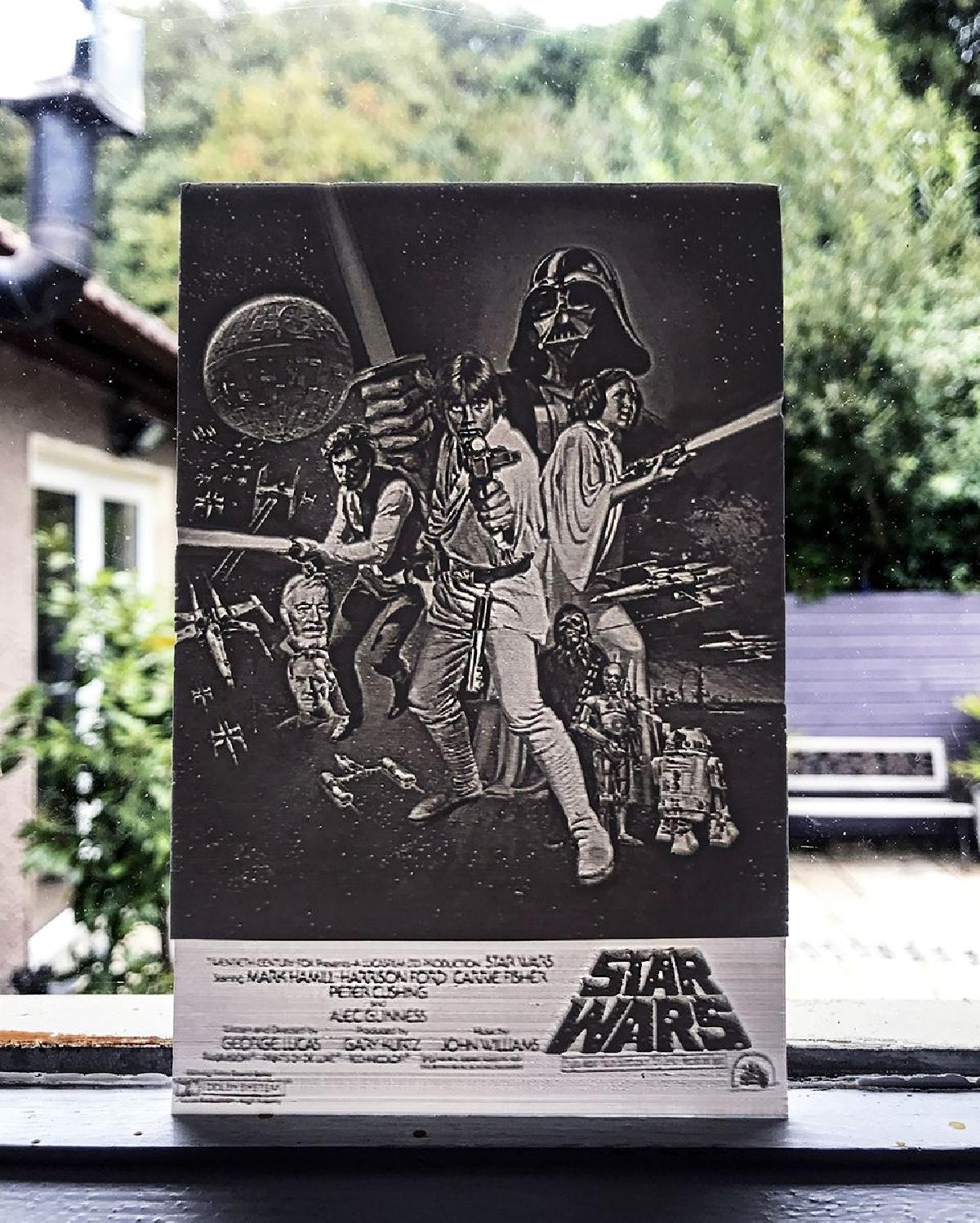 Litofania de Poster de Filme de Star Wars