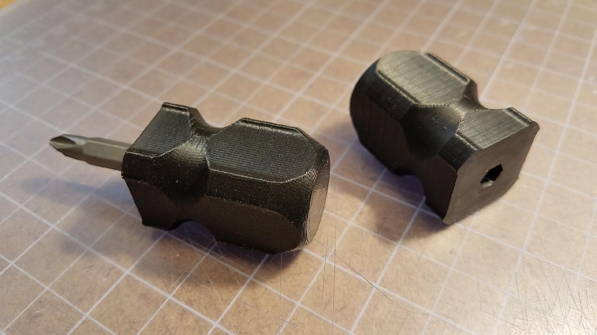 Cabo de chave de fenda atarracado