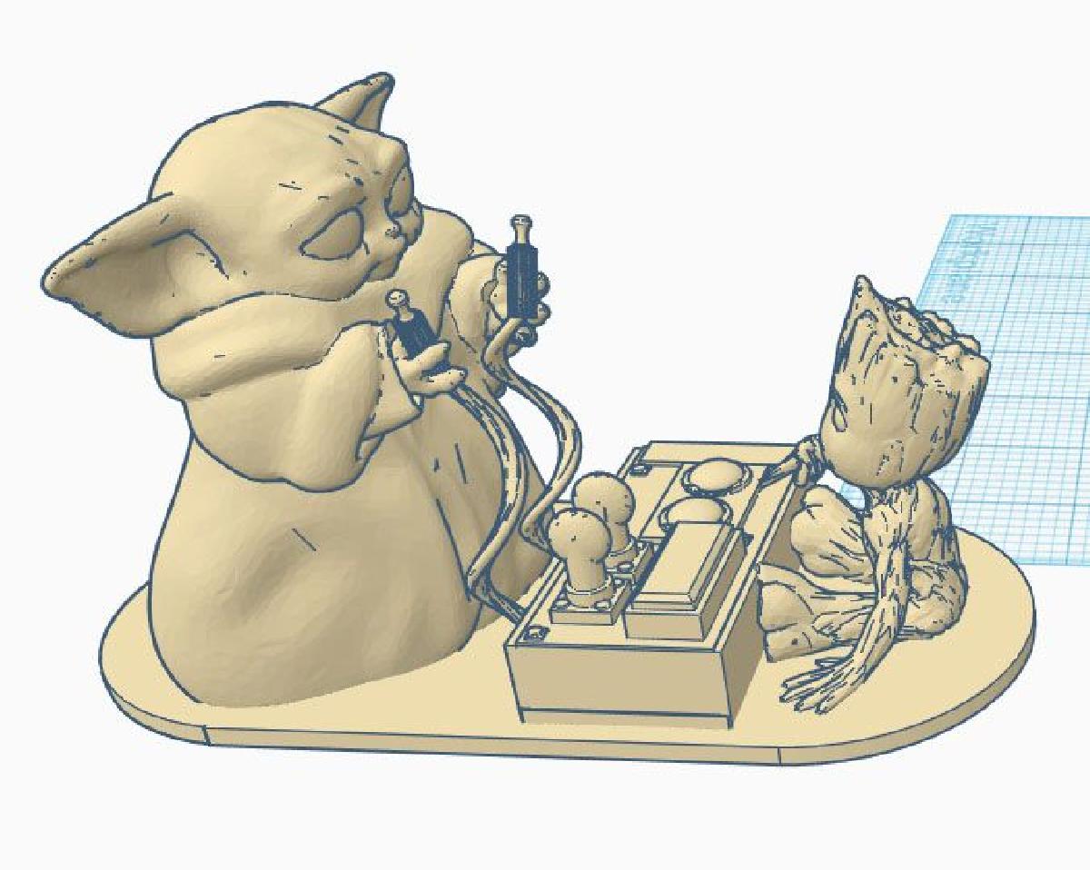 Kit Bash Bebe Yoda e Bebe Groot 2