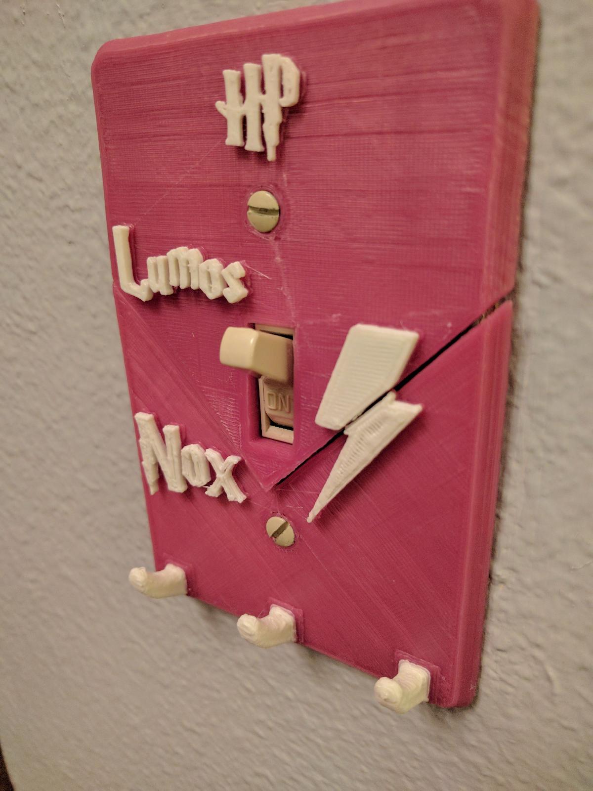 Capa de interruptor de luz do Harry Potter cortada para impressora M3D / cama de 100mm