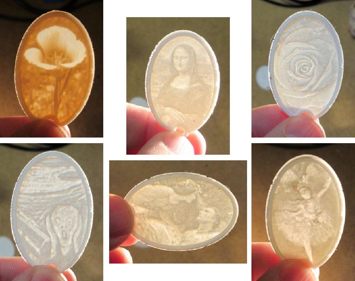 Colecao de Arte Classica em Litofania para Chaveiros