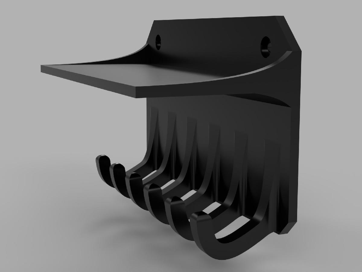 Gancho de chave e bandeja