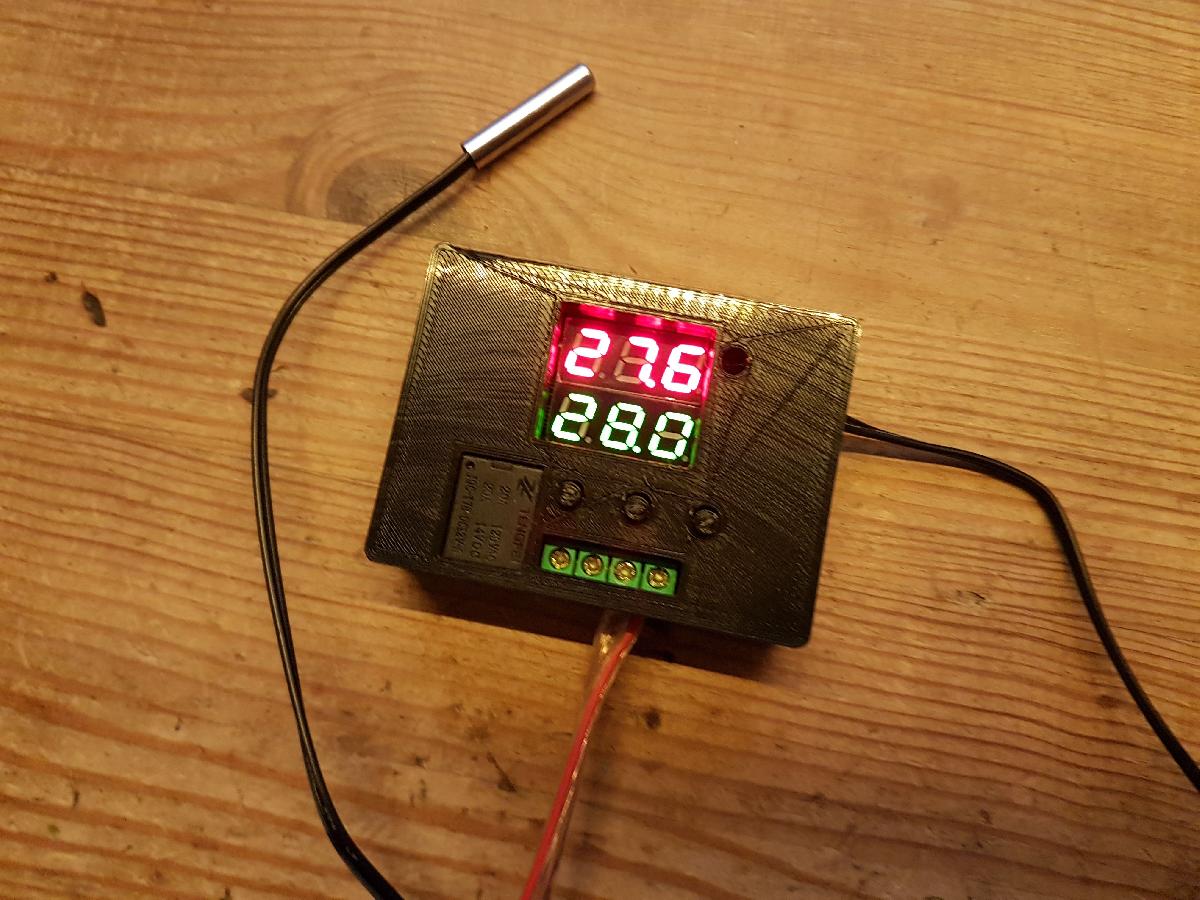 Controlador Termostatico Digital de Temperatura LED Duplo 3$ 12v (Atraso de Ciclo de Rele)