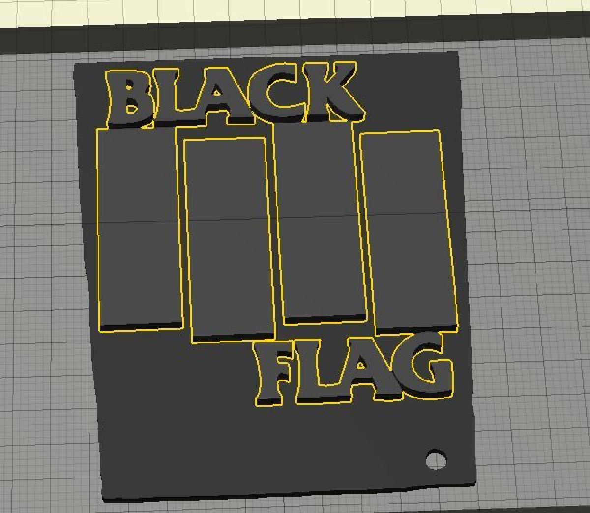 Chaveiro do Logo da Banda Black Flag